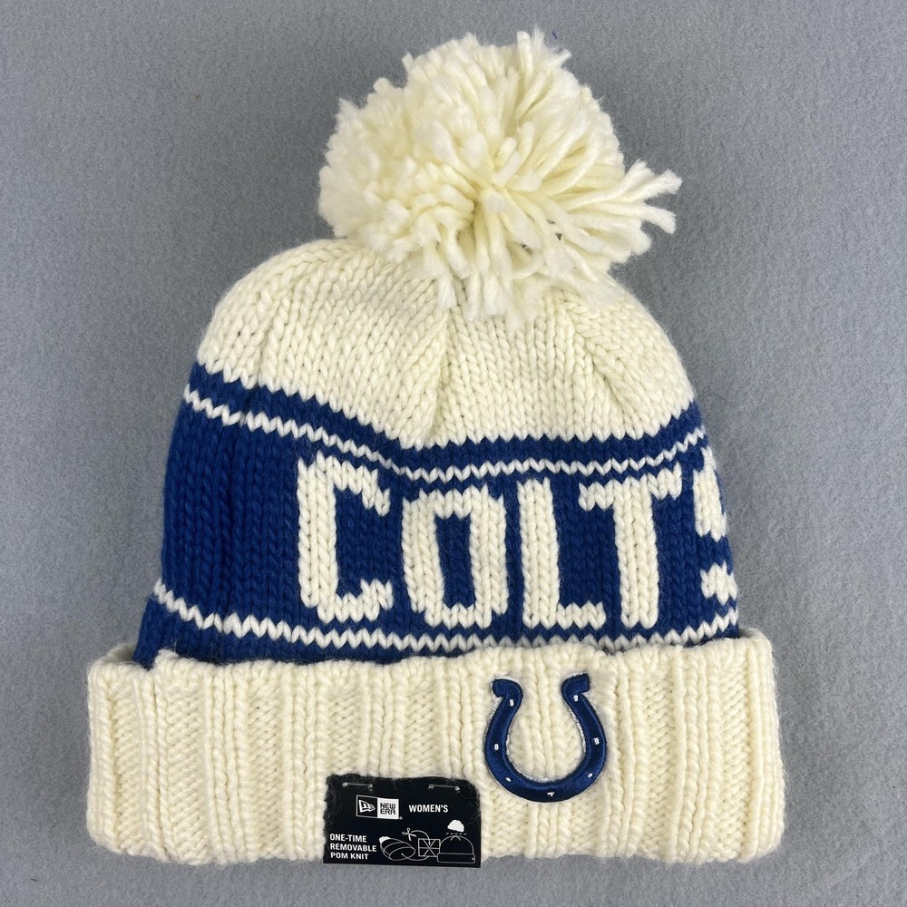 Indianapolis Colts New Era Hat Beanie Womens One Size White NFL‎ Football NEW
